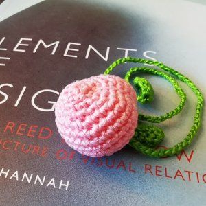 Handmade peach bookmark